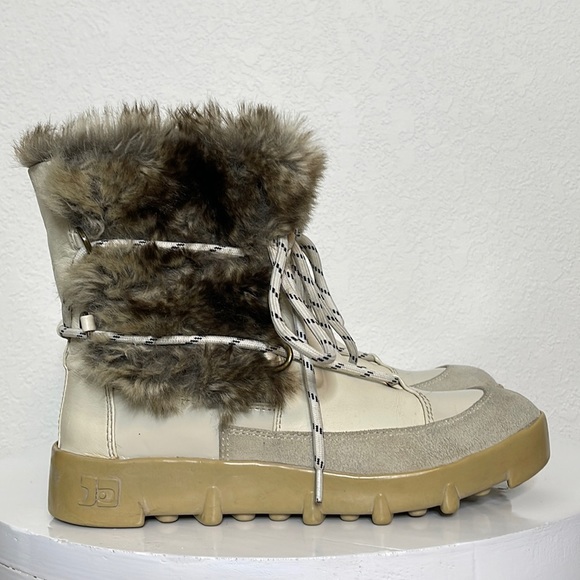 JOE’S JEANS DONOVAN LEATHER FAUX FUR LACE UP WINTER SNOW BOOT - Picture 5 of 16